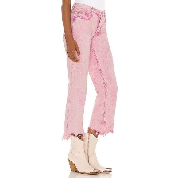 We The Free x Free People OB1160849 Womens Sz 27 Pink Acid Wash Maggie Jeans - Picture 10 of 11